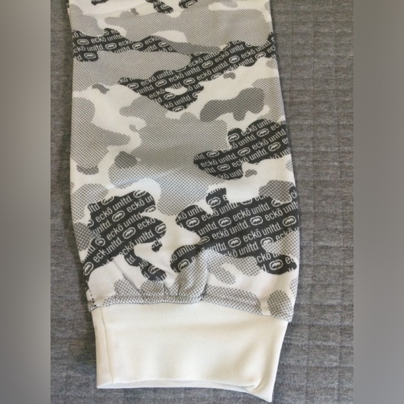 Ecko Unlimited Black w/ White Camo Sweatpants Size XXL EO31G624 - Picture 2 of 10